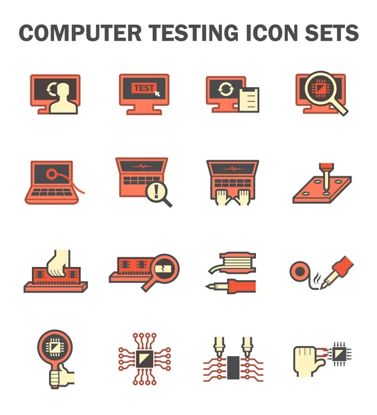 Computer test icon — Stock Vector