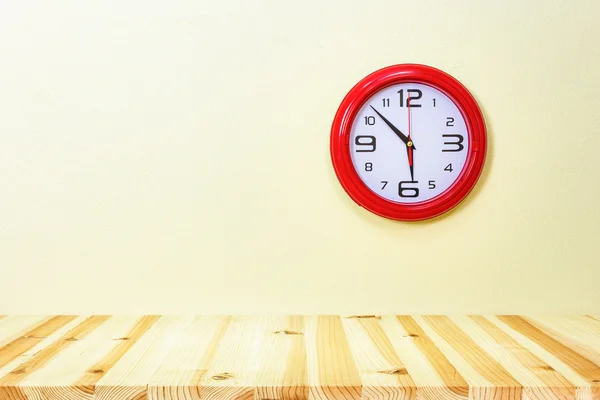 Clock wood table — Stock Photo, Image