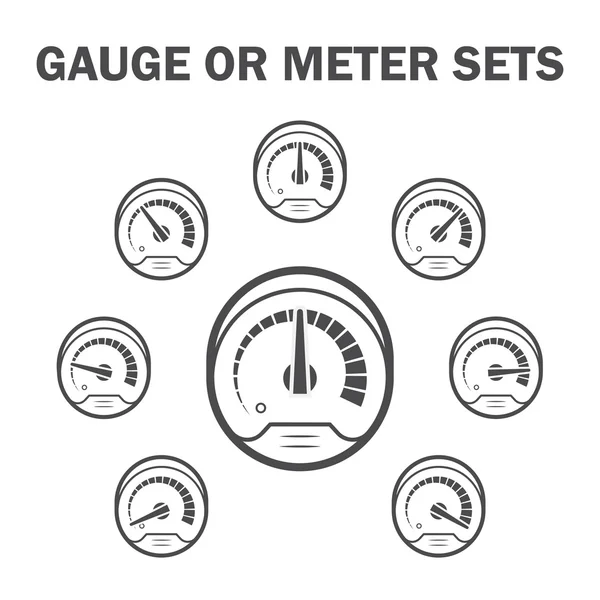 Iconos del medidor — Vector de stock