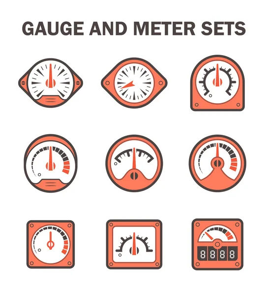 게이지 측정기 세트 — 스톡 벡터