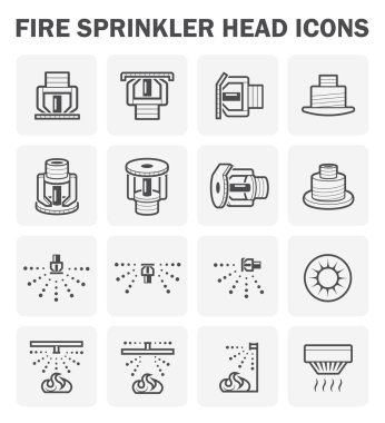 Fire sprinkler icon clipart