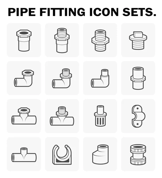 Pijp montage pictogram — Stockvector