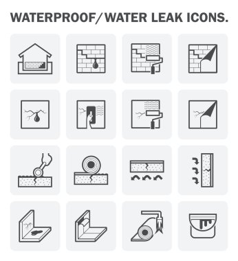 Waterproofing vector icon clipart