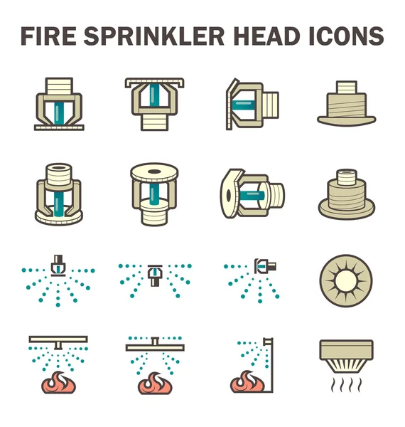 Tűz sprinkler ikon — Stock Vector