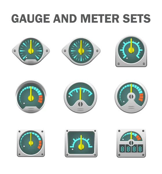 게이지 측정기 세트 — 스톡 벡터