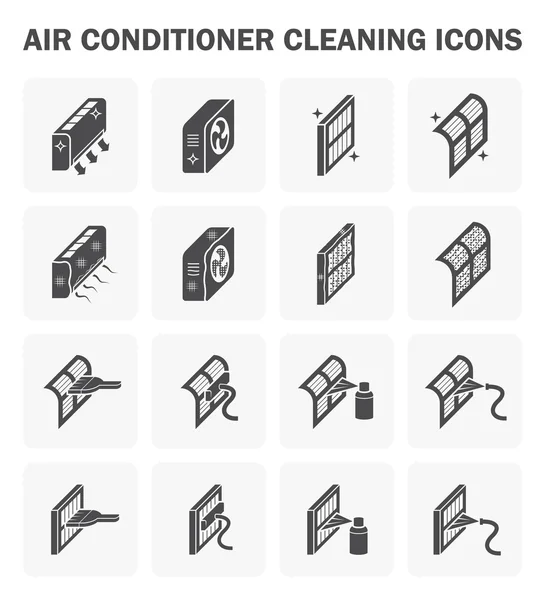 Klimaanlage und Reinigung — Stockvektor
