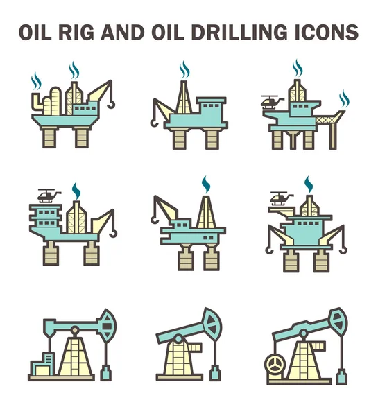 Нафта Ріг значок — стоковий вектор