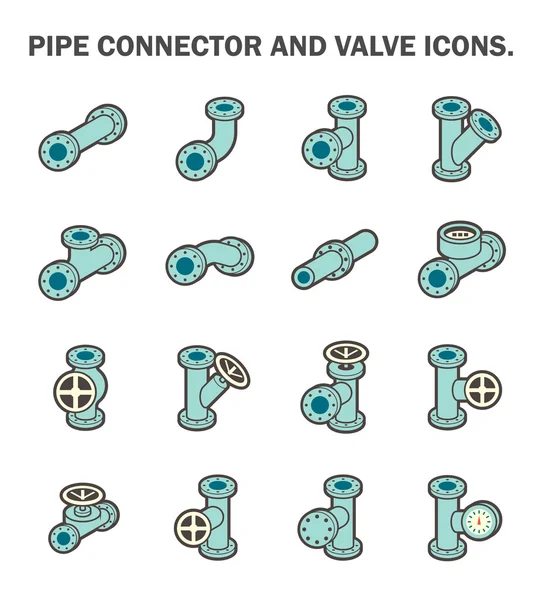 Pipe and valve — Stock Vector