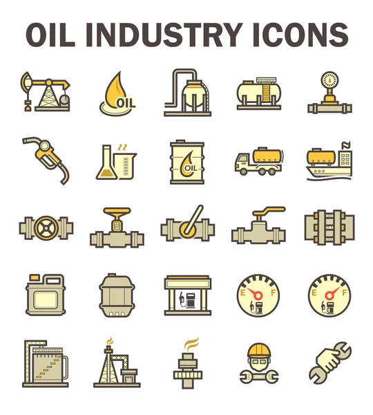 Εικονίδιο βιομηχανία πετρελαίου — Διανυσματικό Αρχείο