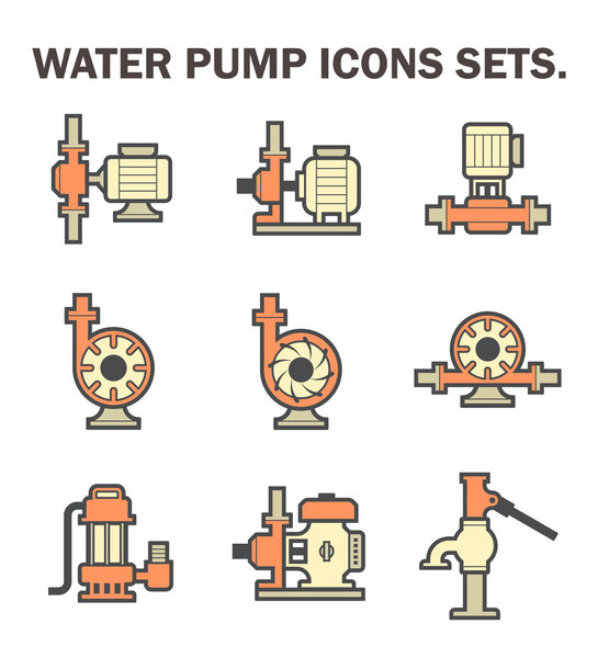 Water pump icons
