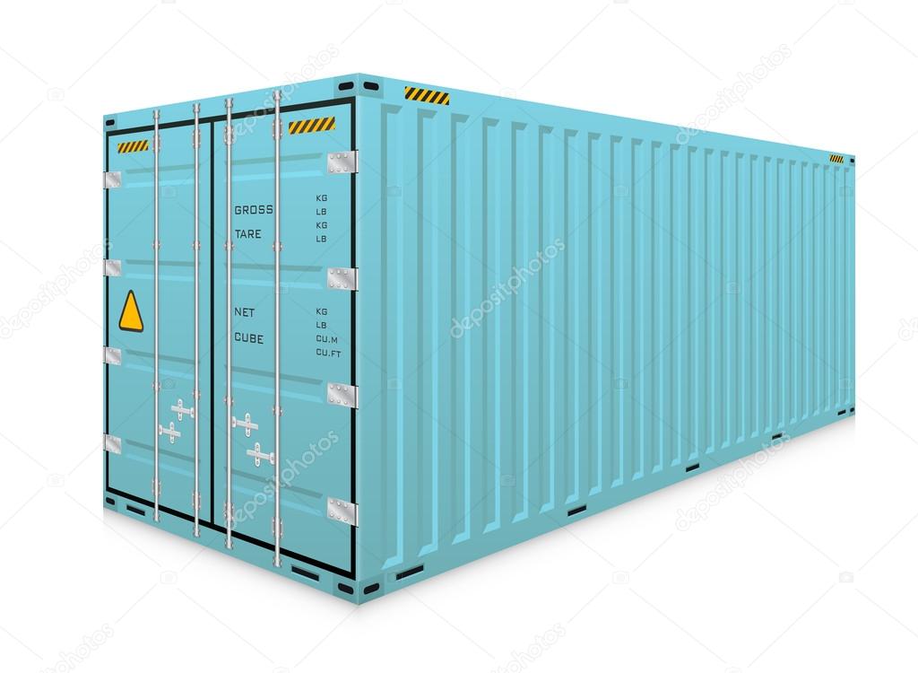 Cargo container vector 