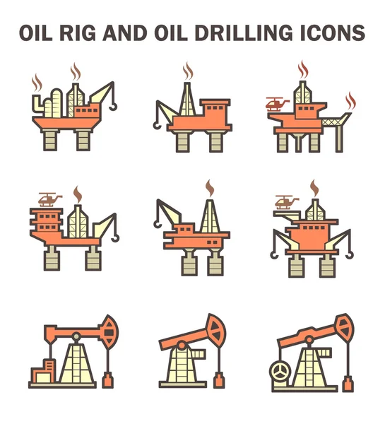 Нафта Ріг значок — стоковий вектор