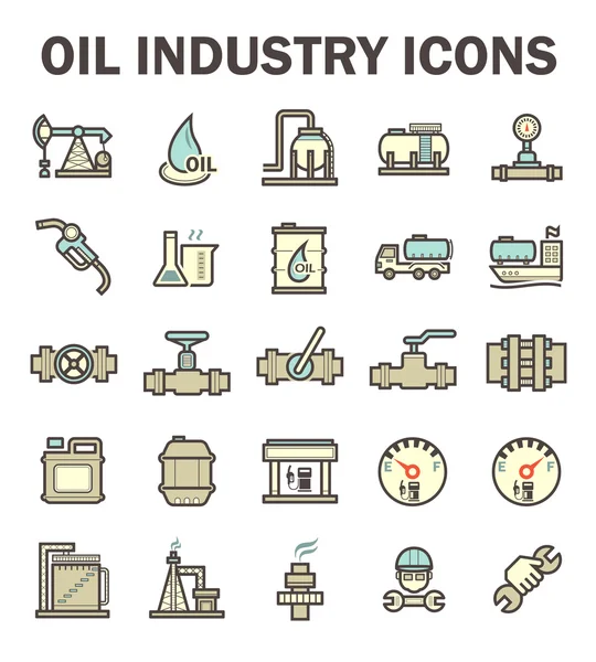 Icono de la industria petrolera — Vector de stock