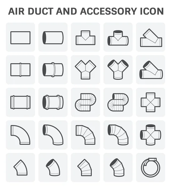 Icône de conduit d'air — Image vectorielle