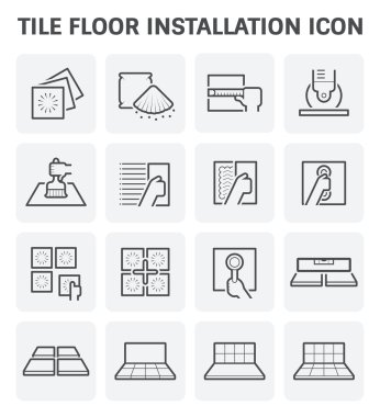 Tile floor icon vector