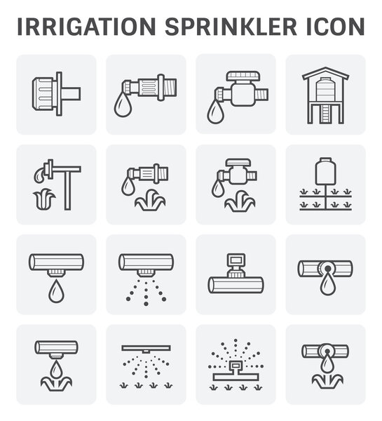Irrigation sprinkler icon