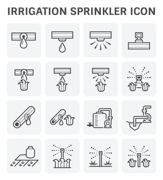 Irrigatie sprinkler pictogram — Stockvector