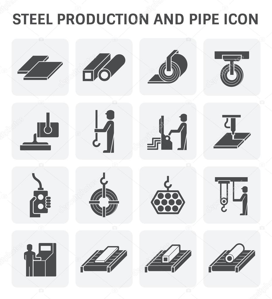 Pipe production icon