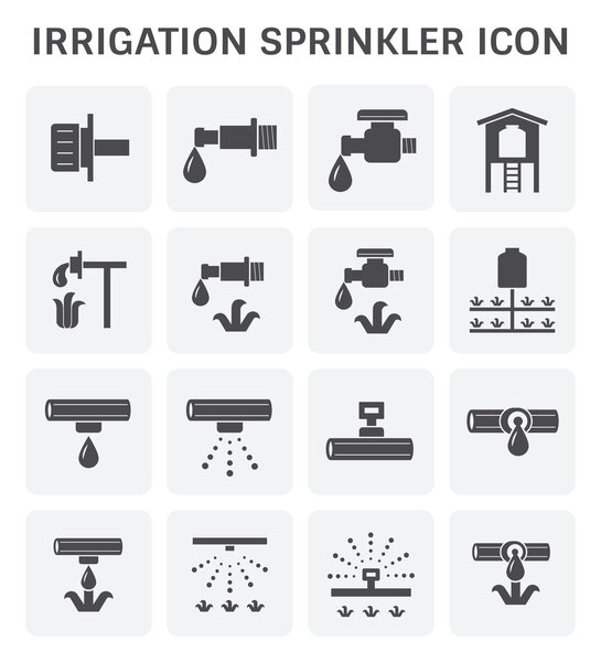 Irrigation sprinkler icon