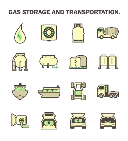 Icono de transporte de gas — Vector de stock