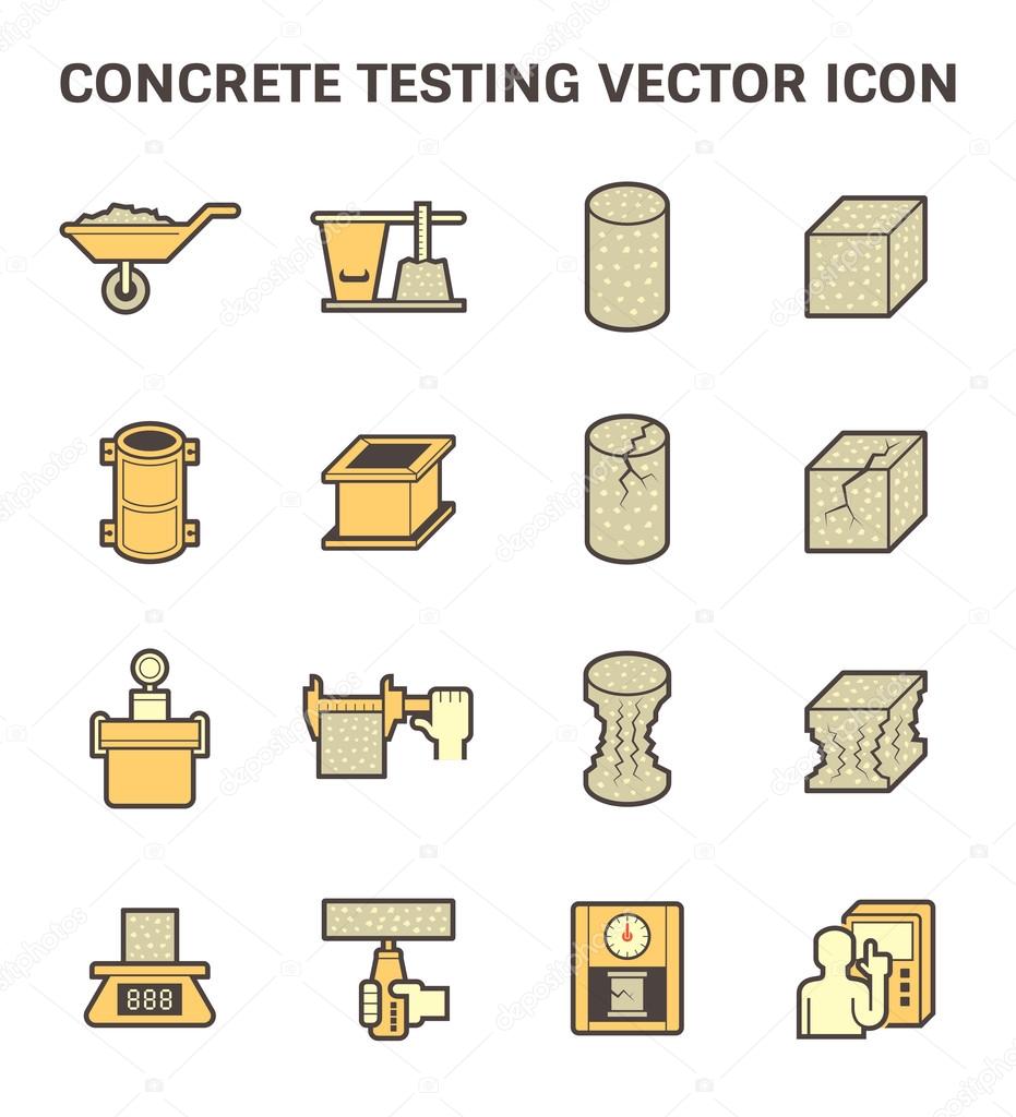 Concrete testing icon