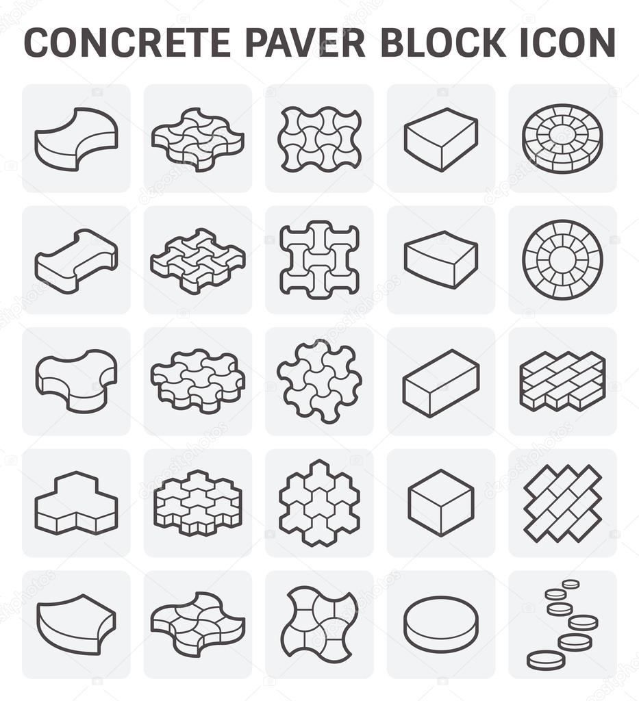 Paver block icon