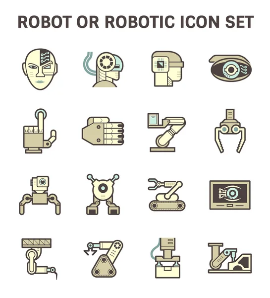 Robot icon set — Stock Vector
