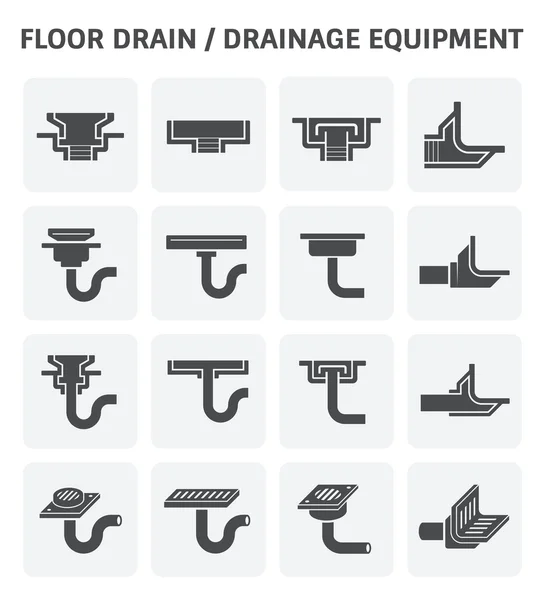 Icona dell'attrezzatura di drenaggio — Vettoriale Stock