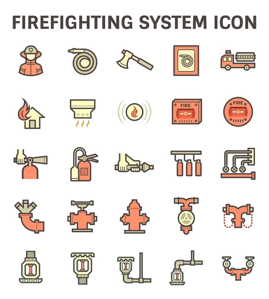 Ícone do sistema de combate a incêndios —  Vetores de Stock