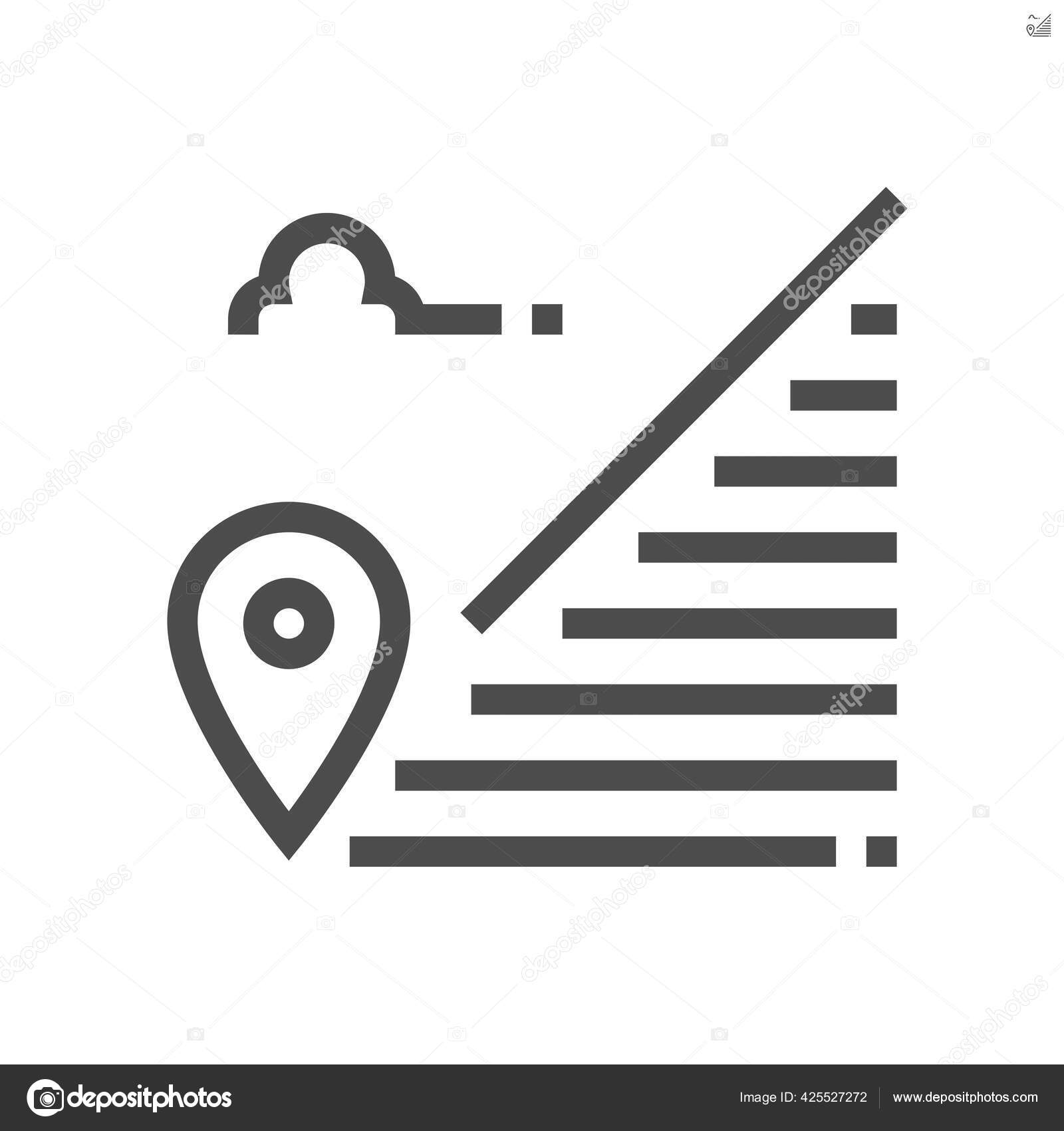Land Plot Land Lot Vector Icon Position Pin Point Boundary Stock Vector ...
