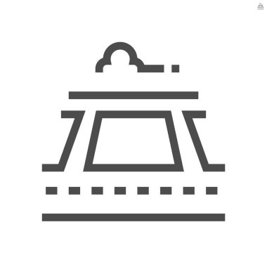 İniş vektörü simgesi. Yol kenarındaki boş alan, erişim yolundan oluşuyor. Emlakçı ve müteahhit için emlakçılık, inşaat, mülkiyet, satış, kira, satın alma veya yatırım. 48x48 px