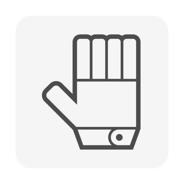 革手袋や溶接手袋ベクトルアイコン 項目は 研削の危険から溶接機の手を保護するための個人用保護具 Ppe 耐熱材料で — ストックベクタ