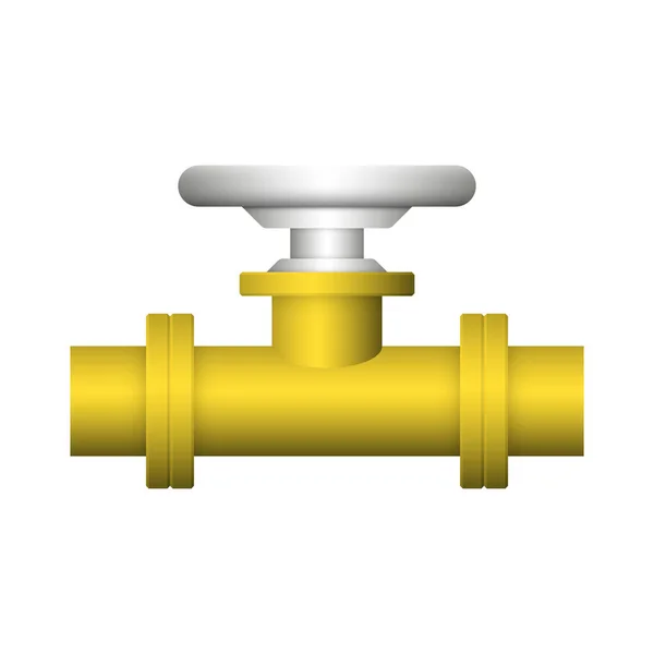 控制阀和管道矢量图标 用于流动控制及输送液体或气体 即原油 天然气 石油工业废水 供水和灌溉 — 图库矢量图片