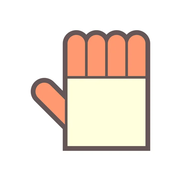 Δερμάτινα Γάντια Γάντια Συγκόλλησης Διάνυσμα Εικονίδιο Προϊόν Είναι Εξοπλισμός Ατομικής — Διανυσματικό Αρχείο