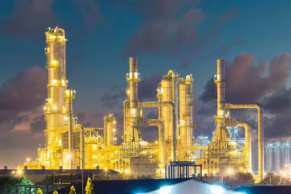 Budowa Zakładów Rafinerii Ropy Naftowej Zakładów Przemysłowych Oparciu Technologię Inżynieryjną — Zdjęcie stockowe