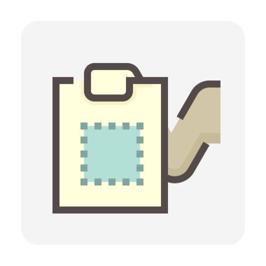  Tapu senedi veya tapu sertifikası vektör simgesi. Arazi, mülk veya gayrimenkul tapusu belgeleri arasında harita, kağıt, sözleşme, satış, ipotek veya transfer için temsilci veya avukat yer alıyor. 48x48 px.