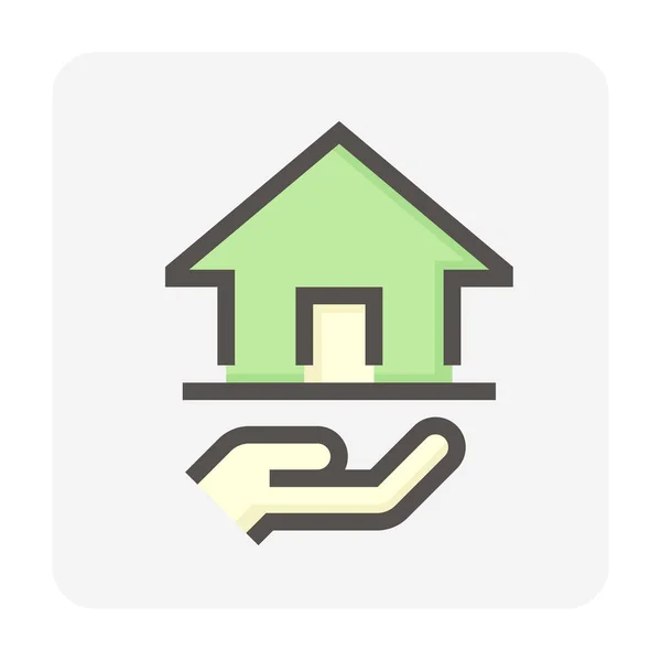 Immobiliare Agente Immobiliare Agente Immobiliare Icona Vettoriale Includa Casa Costruzione — Vettoriale Stock
