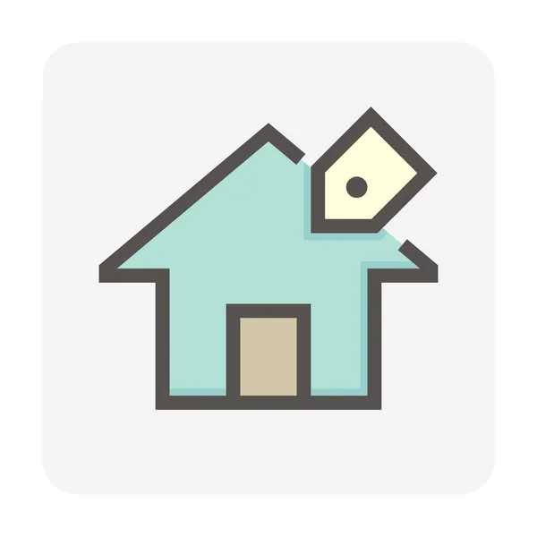 House Sale Vector Icon Foreclose Real Estate Property Consist Home — Stock Vector