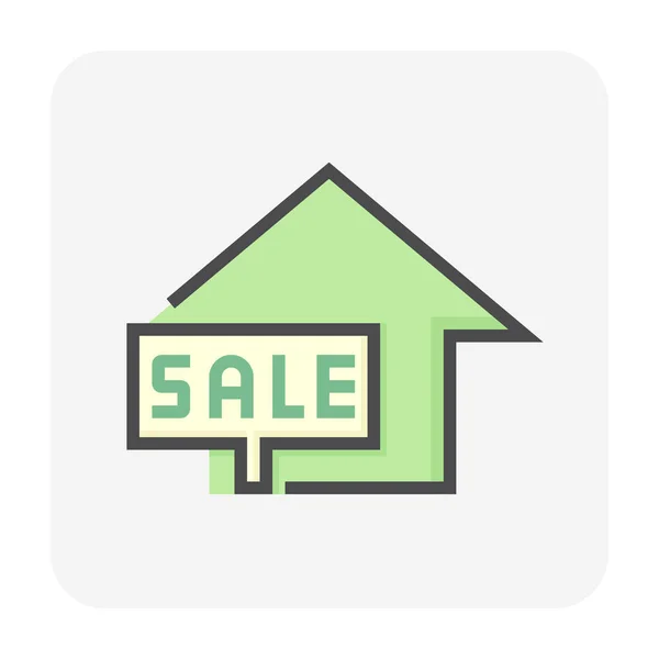 House Sale Vector Icon Foreclose Real Estate Property Consist Home — Stock Vector