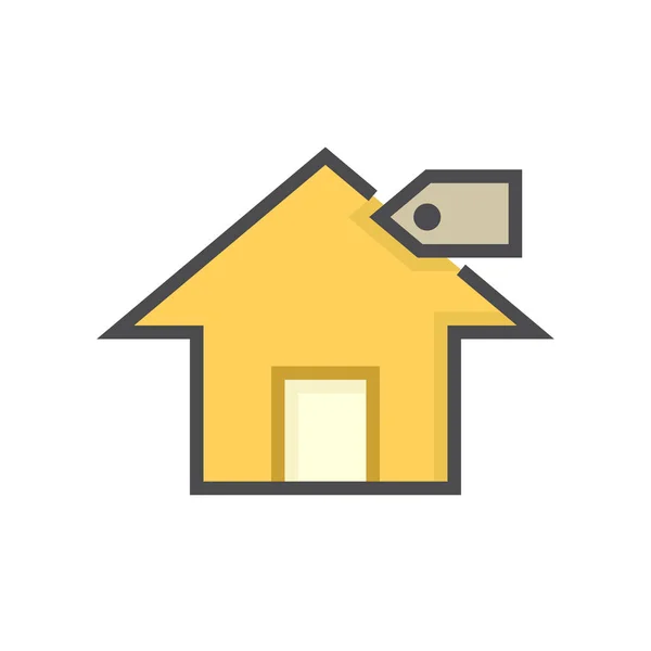 Дом Продажу Векторная Икона Закладная Недвижимости Собственности Состоит Дома Дома — стоковый вектор