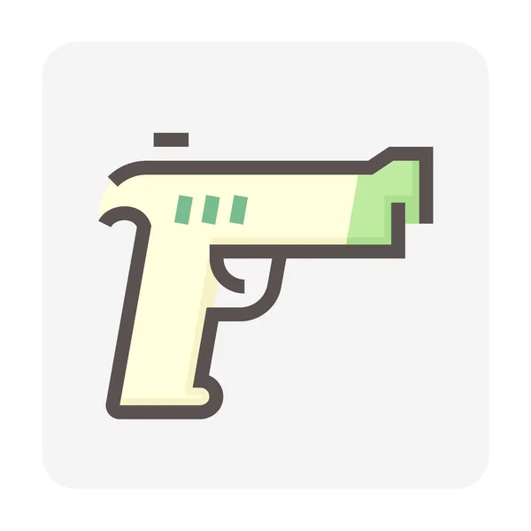 Pistola Mano Pistola Vector Icono Arma Una Ametralladora Automática Que — Vector de stock