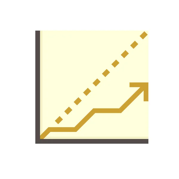 Benchmark Aumento Gráfico Gráfico Vector Icono Diseño Con Flecha Hacia — Archivo Imágenes Vectoriales