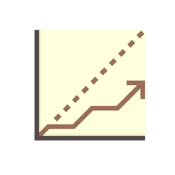 Benchmark Aumento Gráfico Gráfico Vector Icono Diseño Con Flecha Hacia — Archivo Imágenes Vectoriales