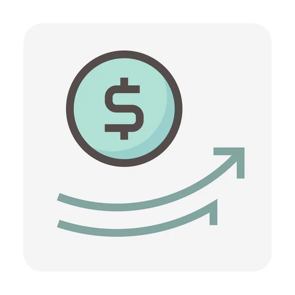 Money Coin Increase Vector Design Icon Sign Symbol Consist Circle — Stock Vector