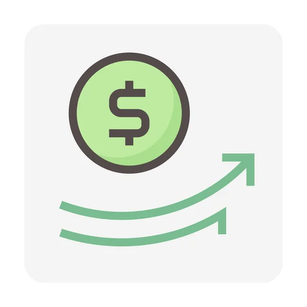 Money Coin Increase Vector Design Icon Sign Symbol Consist Circle — Stock Vector