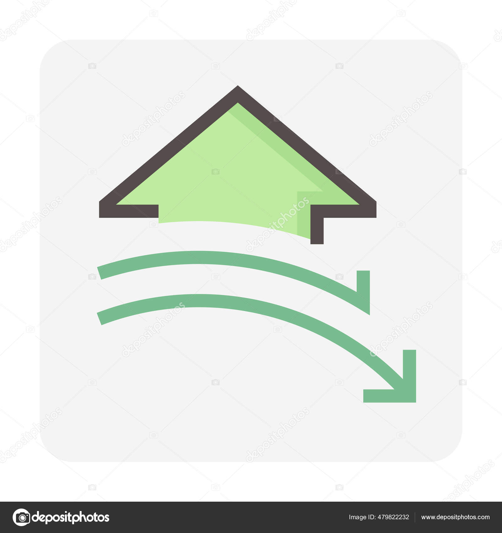House Price Value Decrease Vector Icon Consist Home House Building Drop Arrow Low Price Discount Reduction Market Price Interest Rate Real Estate Property 48X48