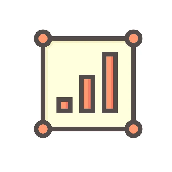 아이콘 수입을 가격의 그래프 기업에 관해서 48X48 — 스톡 벡터