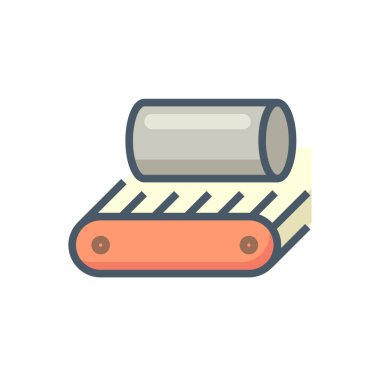 Metalürji veya metalürjik üretim endüstrisi vektör ikonu. Fabrika üretim hattında sıcak döküm metali, demir veya çelikten oluşur. Dökümhanede, fırında ya da fabrikada üretim süreci. 64x64 px.