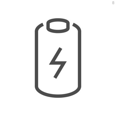 Şarj edilebilir batarya vektör simgesinin hücresi. Lityum iyon bileşeni, yükleme, şarj etme, depolama ve güç için şarj modülü, elektrikli, hibrit aracın motoruna. 48x48 piksel