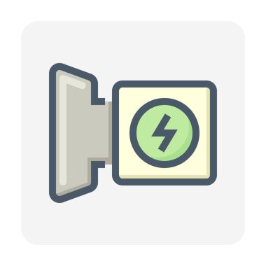 Bağlayıcı vektör simgesi yükleniyor. Ayrıca elektrik yükü için kablo montu veya araç girişi (EV), şarj pili olarak da bilinir. Kapağı, kapağı ya da açıcıyı yakın, açık ve korunmaya dahil edin. 48x48 px